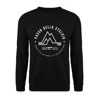 PASSO DELLO STELVIO ITALIE MOUNTAIN CLIMB CYCLISME - Sweat-shirt Unisexe - noir - Devant - Alina (178cm) & Michal (187cm)