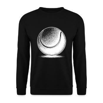 Balle de tennis pour joueurs et entraîneurs de tennis - Sweat-shirt Unisexe - noir - Devant - Alina (178cm) & Michal (187cm)