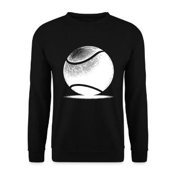 Tennisball für Tennis Trainer und Spieler - Unisex Pullover - Schwarz - Vorne - Alina (178cm) & Michal (187cm)