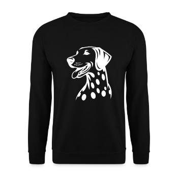 Élégant Chien Dalmatien Beau Portrait De Chien - Sweat-shirt Unisexe - noir - Devant - Alina (178cm) & Michal (187cm)