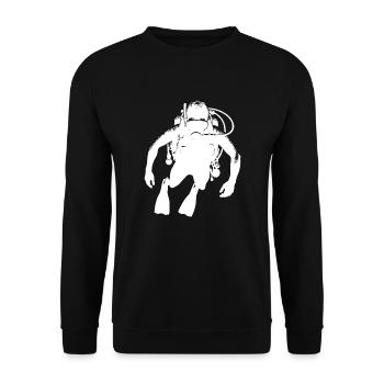 Conception d’un club de plongée flottant - Sweat-shirt Unisexe - noir - Devant - Alina (178cm) & Michal (187cm)