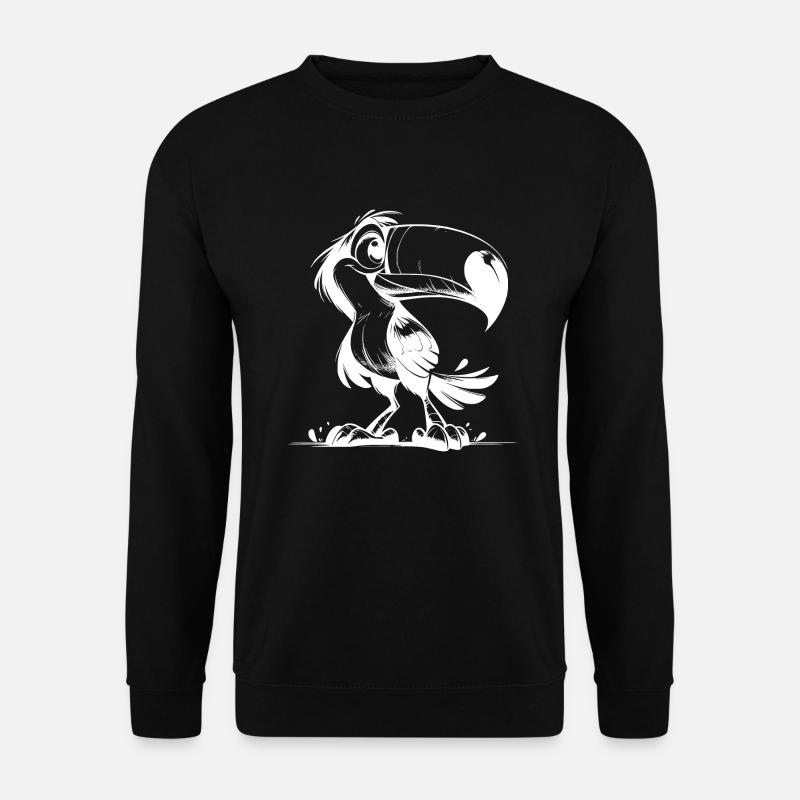 Exotic Toucan Pencil Sketch - Unisex Sweatshirt - black
