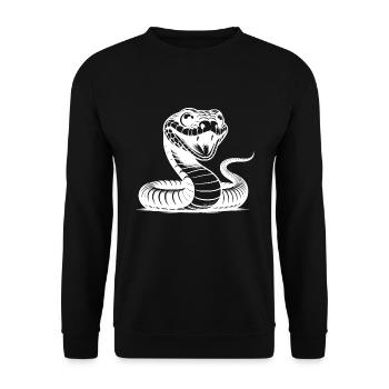 Croquis de tatouage de serpents souriants venimeux - Sweat-shirt Unisexe - noir - Devant - Alina (178cm) & Michal (187cm)