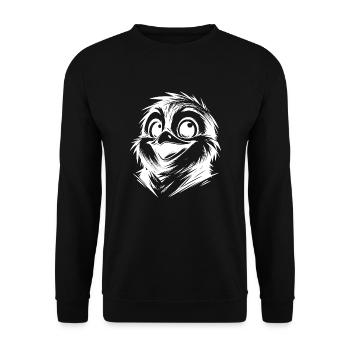 Petit pingouin sale style crayon - Sweat-shirt Unisexe - noir - Devant - Alina (178cm) & Michal (187cm)