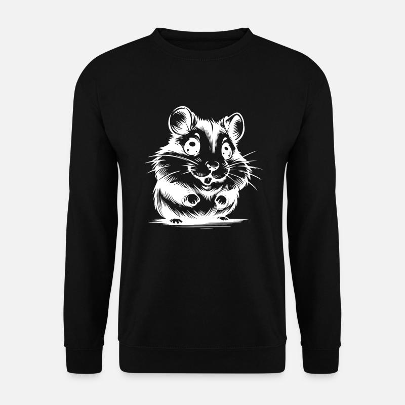 Dessin de hamster d’enfants câlins - Sweat-shirt Unisexe - noir