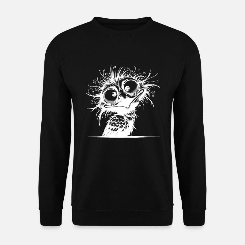 Lustiger schräger verrückter Vogel - Unisex Pullover - Schwarz