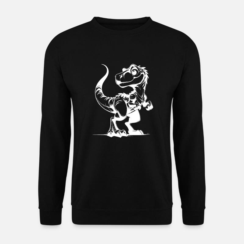 Dinosaur Drawing Pencil Sketch - Unisex Sweatshirt - black