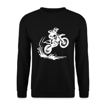 Off-road machine in deck - Unisex Sweatshirt - black - Front - Alina (178cm) & Michal (187cm)