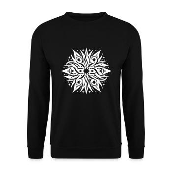Fantaisie étoiles composition style de tatouage - Sweat-shirt Unisexe - noir - Devant - Alina (178cm) & Michal (187cm)