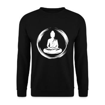 Yoga Teacher Body Mindfulness Souls Meditation - Unisex Sweatshirt - black - Front - Alina (178cm) & Michal (187cm)