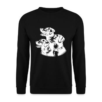 Small Dog Pack as Portrait - Unisex Sweatshirt - black - Front - Alina (178cm) & Michal (187cm)