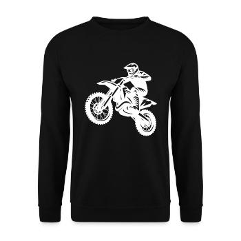 Enduro Hobby Motorsport Machine tout-terrain en saut - Sweat-shirt Unisexe - noir - Devant - Alina (178cm) & Michal (187cm)
