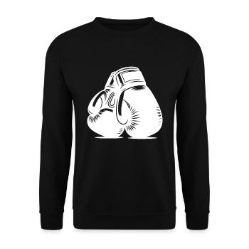 Padded boxing gloves for perfect punch - Unisex Sweatshirt - black - Front - Alina (178cm) & Michal (187cm)