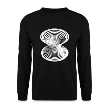 Spiral Lines Figure Geometric Circles - Unisex Sweatshirt - black - Front - Alina (178cm) & Michal (187cm)