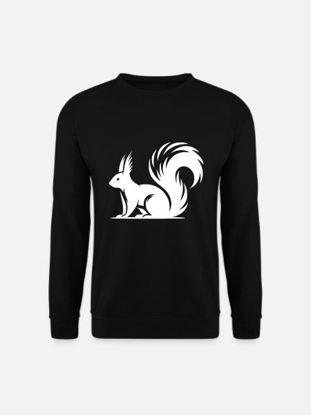 Cute cute squirrel Drawing - Unisex Sweatshirt - black