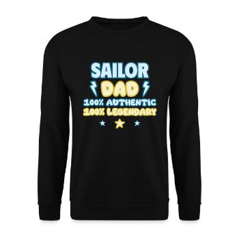 Segel-Papa,Vatertagsgeschenk - Unisex Pullover - Schwarz - Vorne - Alina (178cm) & Michal (187cm)