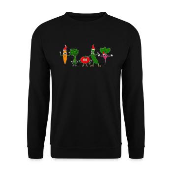 Vegetables for Christmas - Unisex Sweatshirt - black - Front - Alina (178cm) & Michal (187cm)