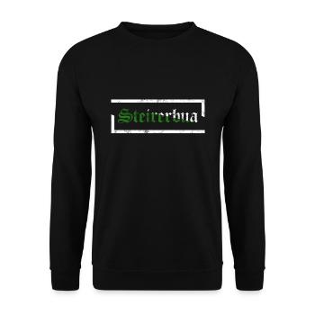 Steiermark Steirerbua Steirer Geschenkidee lustig - Unisex Pullover - Schwarz - Vorne - Alina (178cm) & Michal (187cm)