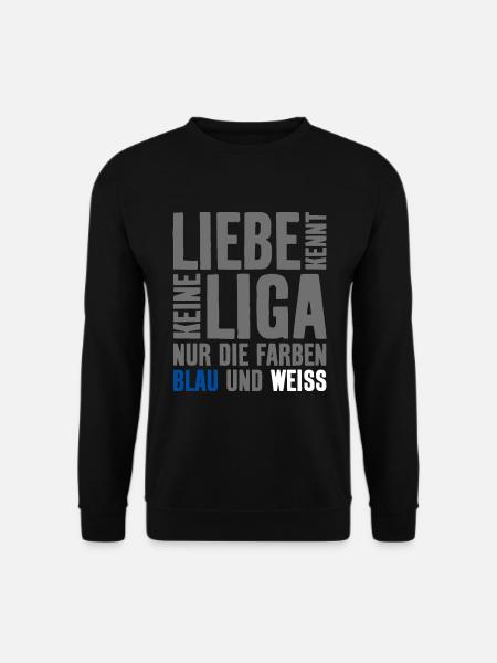 LIEBE KENNT KEINE LIGA BLAU WEISS ABSTIEG - Unisex Pullover - Schwarz
