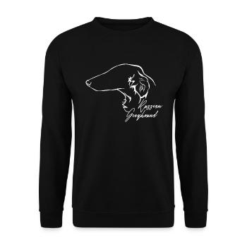 RUSSIAN GREYHOUND Profil Chiens Wilsigns - Sweat-shirt Unisexe - noir - Devant - Alina (178cm) & Michal (187cm)