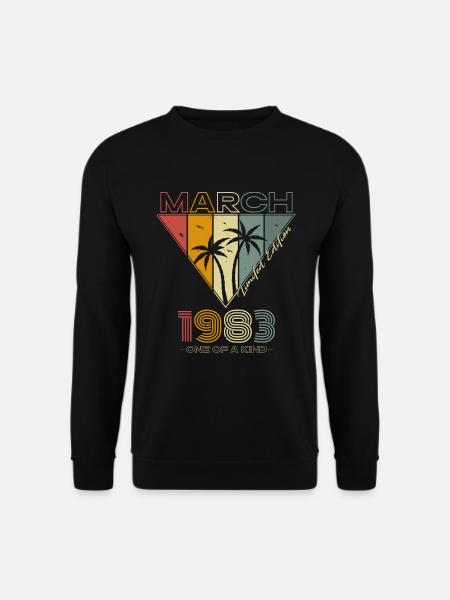 März 1983 Jahrgang Vintage Retro Geburtstag - Unisex Pullover - Schwarz