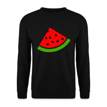 Wassermelone Melone - Unisex Pullover - Schwarz - Vorne - Alina (178cm) & Michal (187cm)