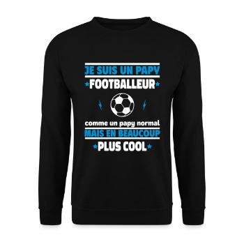 Je suis un papy footballeur plus cool, cadeau noël - Sweat-shirt Unisexe - noir - Devant - Alina (178cm) & Michal (187cm)