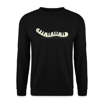 Piano Caterpillar - Funny - Sweat-shirt Unisexe - noir - Devant - Alina (178cm) & Michal (187cm)
