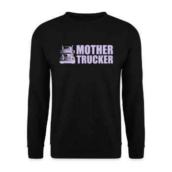 Mother Trucker - Unisex Sweatshirt - black - Front - Alina (178cm) & Michal (187cm)