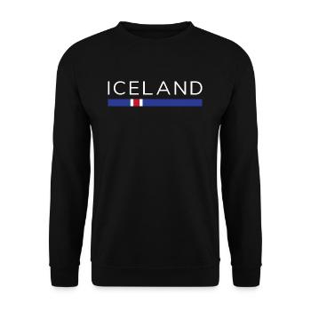 ICELAND DESIGN - Cadeau de la  Islandais - Sweat-shirt Unisexe - noir - Devant - Alina (178cm) & Michal (187cm)