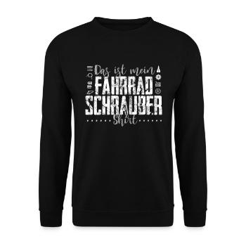Fahrrad Schrauber Shirt Rad Fahrren Rennrad Bike - Unisex Pullover - Schwarz - Vorne - Alina (178cm) & Michal (187cm)