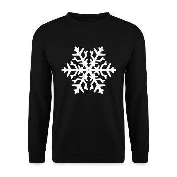 Flocon de neige Noël Idée cadeau - snowflake - Sweat-shirt Unisexe - noir - Devant - Alina (178cm) & Michal (187cm)
