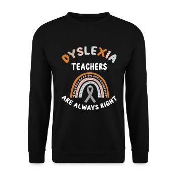 Dyslexia Therapy for Dyslexia Month - Unisex Sweatshirt - black - Front - Alina (178cm) & Michal (187cm)