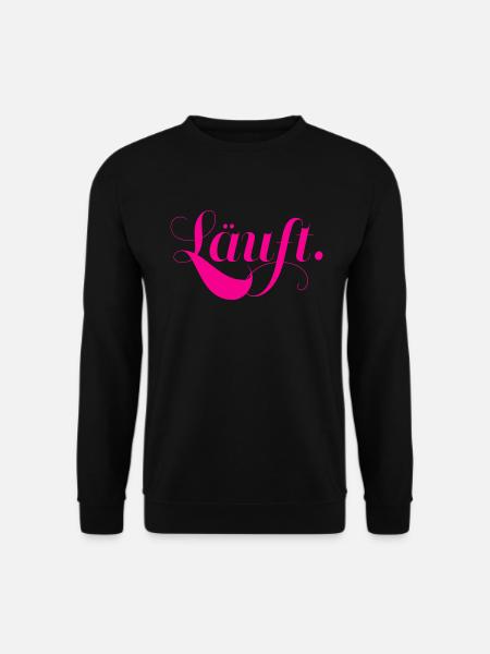 Läuft - bunt - Unisex Pullover - Schwarz