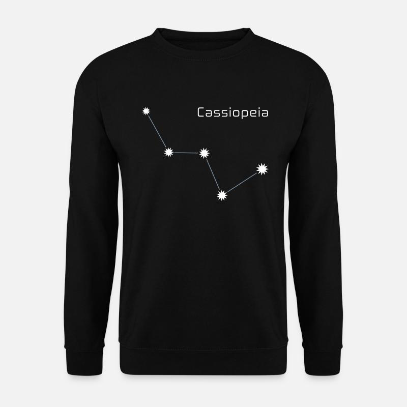 Das Sternbild "Cassiopeia" mit der Inschrift "Cassiopeia" - Unisex Pullover - Schwarz