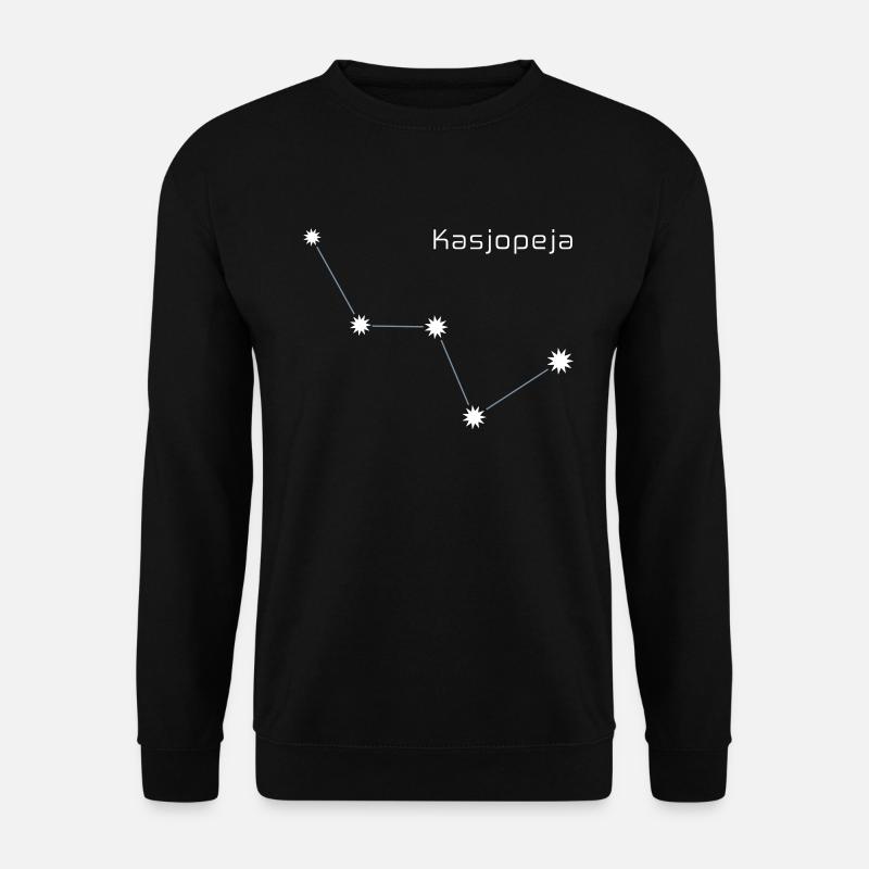 La constellation "Cassiopée" avec l'inscription "Cassiopée" - Sweat-shirt Unisexe - noir