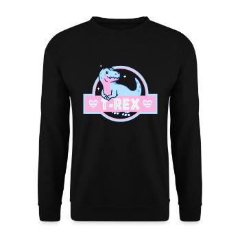 Trans T-Rex - Sweat-shirt Unisexe - noir - Devant - Alina (178cm) & Michal (187cm)