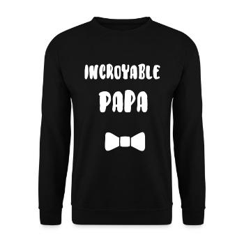 Incroyable papa - Sweat-shirt Unisexe - noir - Devant - Alina (178cm) & Michal (187cm)