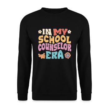 In my school counselor era - Unisex Sweatshirt - black - Front - Alina (178cm) & Michal (187cm)