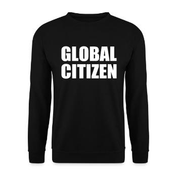 global citizen - Unisex Pullover - Schwarz - Vorne - Alina (178cm) & Michal (187cm)