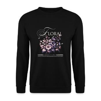 Floral floral design elegant - Unisex Sweatshirt - black - Front - Alina (178cm) & Michal (187cm)