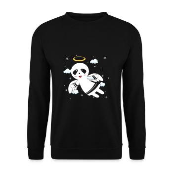 Panda angel - Unisex Sweatshirt - black - Front - Alina (178cm) & Michal (187cm)