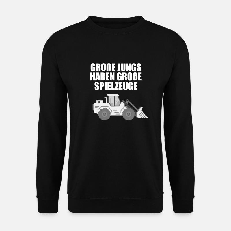 Radlader Große Jungs Große Spielzeuge Geschenkidee - Unisex Pullover - Schwarz