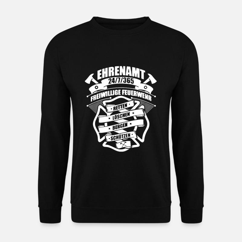 Ehrenamt Feuerwehr Freiwillige Feuerwehr - Unisex Pullover - Schwarz