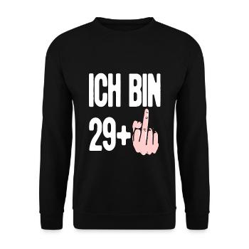 Ich bin 30 Jahre alt 30 Geburtstag 30 Jahre alt - Unisex Pullover - Schwarz - Vorne - Alina (178cm) & Michal (187cm)