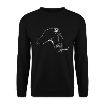 GALGO ESPANOL Greyhounds Dogs Chien Wilsigns - Sweat-shirt Unisexe - noir - Devant - Alina (178cm) & Michal (187cm)