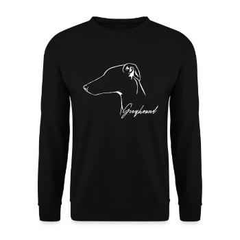 GREYHOUND Profile Dogs Dog Wilsigns - Unisex Sweatshirt - black - Front - Alina (178cm) & Michal (187cm)