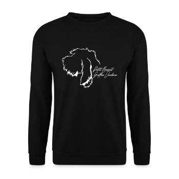 PETIT BASSET GRIFFON VENDEEN Profil Chiens Wilsigns - Sweat-shirt Unisexe - noir - Devant - Alina (178cm) & Michal (187cm)