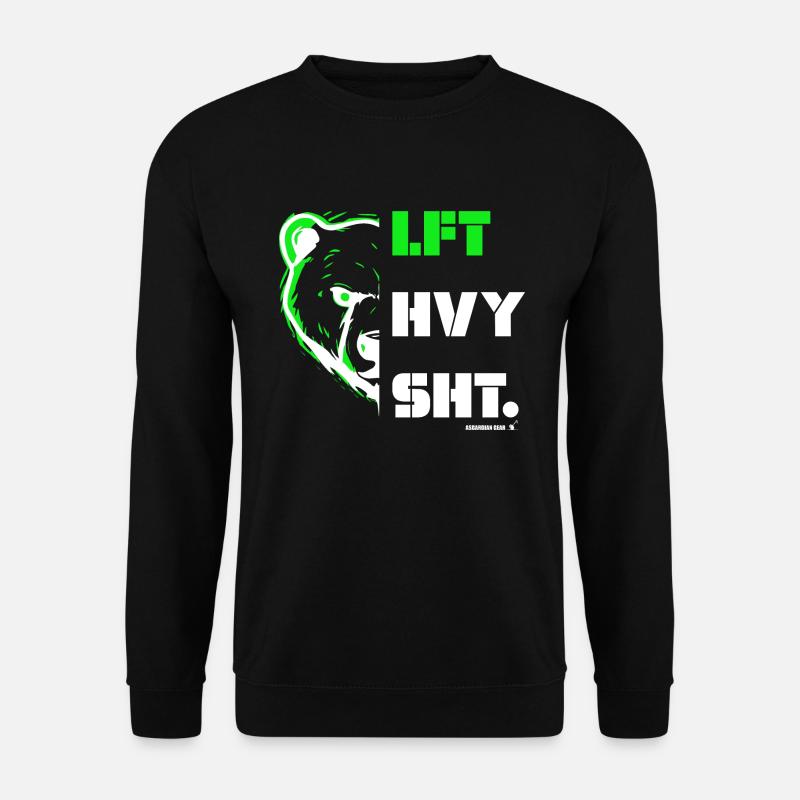 Lft hvy sht - Workout design for dark shirts - Unisex Sweatshirt - black