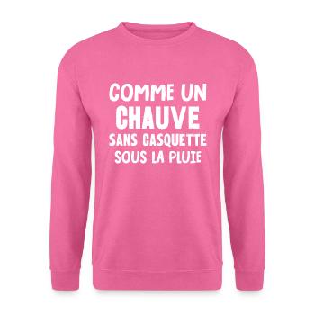comme un chauve - Sweat-shirt Unisexe - rose - Devant